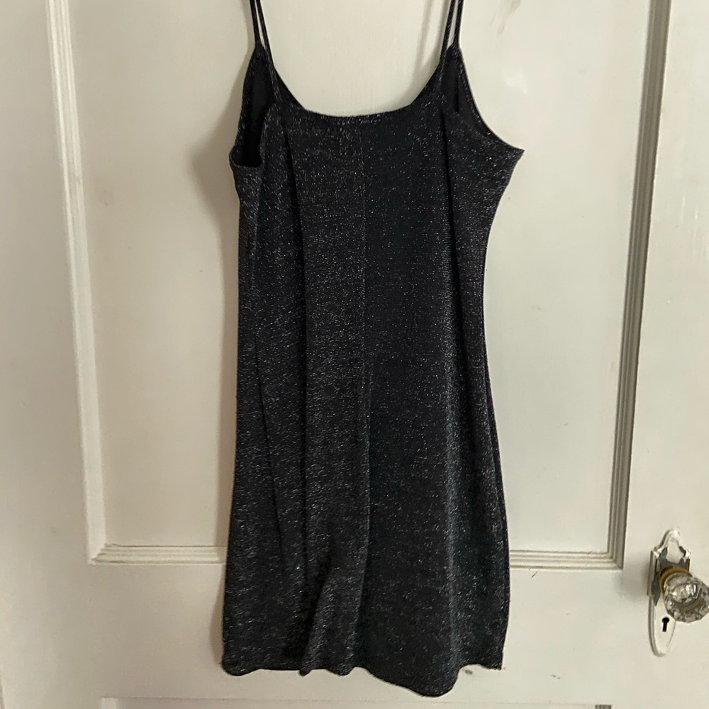 Vintage Y2K Metallic Little Black Dress - Picture 7 of 9
